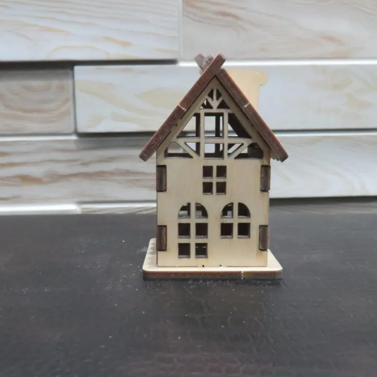 Набор деревянных заготовок «Деревенька на опушке» (7 домиков + мельница)